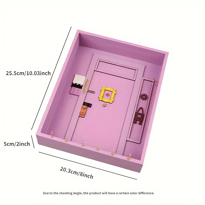 1pc drewniany uchwyt na klucze-podnieś swój wystrój domu z tym stylowym drewnianym fioletowym wieszak na klucze drzwi wejściowych!