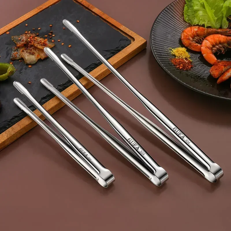Stainless Steel Barbecue Clip 304 Food Grade Multipurpose Barbecue Grill Tongs Grippers for Picnic Meat BBQ Cooking Gadgets food tongs kitchen food clips