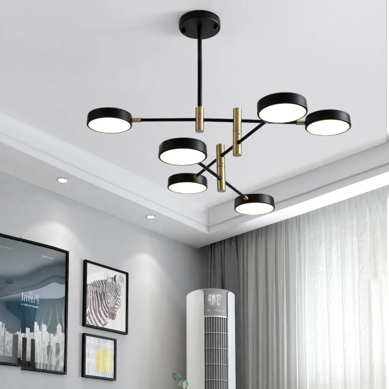 

Modern LED Pendant Light For Living Dining Room Bedroom Circular Chandelier 8/6/4 Light Multi-Form Hanging lamp Home Decorate