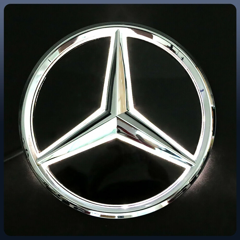메르세데스 벤츠 GLC GLE GLS-클래스 2016-2019용 프론트 그릴 LED 스타 엠블럼 라이트 배지
