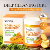 Essence de curcuma, élimination de l'acné et démaquillant, nettoyage en coton, nettoyage en profondeur, contenant des ingrédients blanchissants à l'acide kojique 2