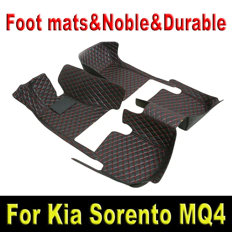 

Car Carpet Floor Mat For Kia Sorento MQ4 2021 2022 2023 Waterproof Leather Cat Floor Mats Tapetes Para Automovil Car Accessories