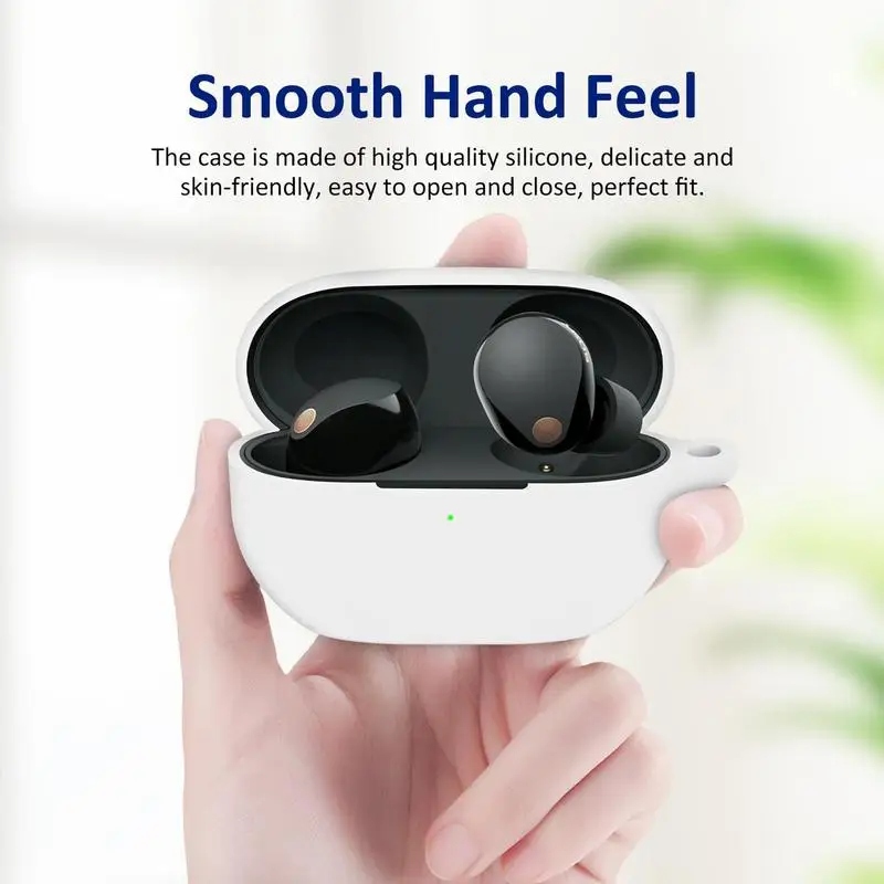 Charging Box Silicone Protection Cover For Sony WF-1000XM5 Earphones, WF1000XM5 Noise Canceling Wireless Earbuds Charger Sleeves