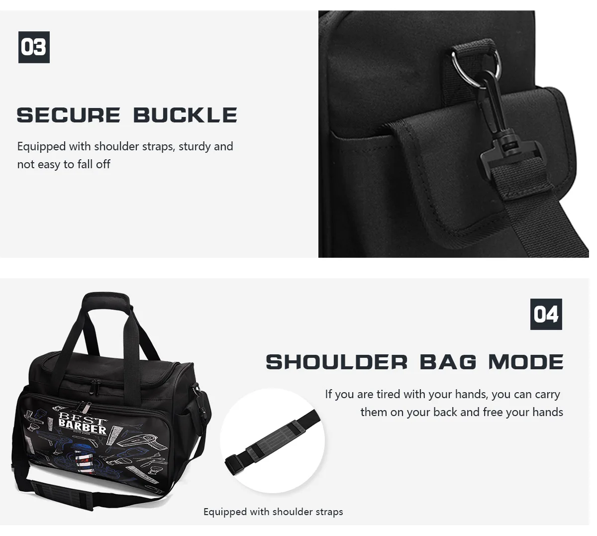 Waterproof Barber Bag Cosmetic Toiletry Organized Multi-Layer Pouch Ideal for Travel Daily Use Large Capacity
