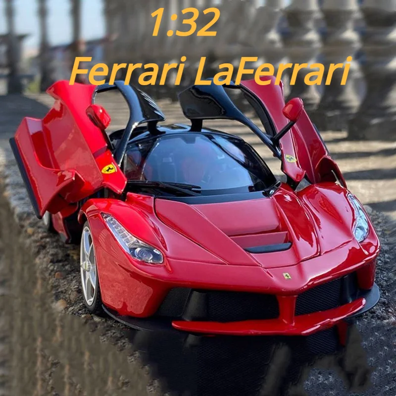 1:32 Ferrari Laferrari Alloy Sports Car Model Diecasts Metal Toy Vehicles Car Model High Simulation Sound and Light Kids Gifts