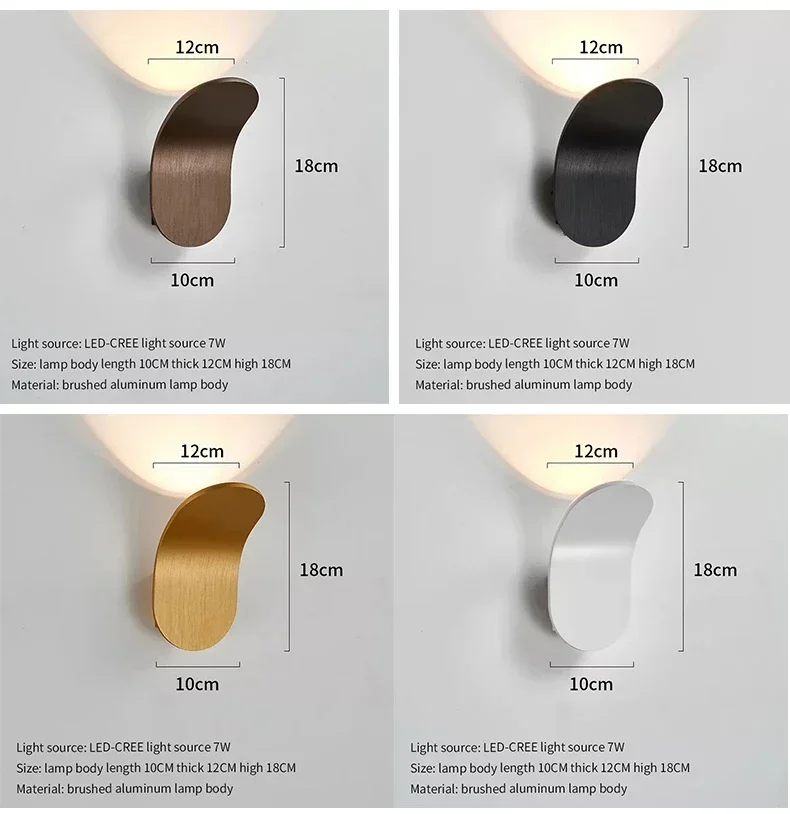 Description Picture 3 of itemNew Designer Aluminum Wire Wall Lamp Bedside Bedroom Aisle Drawing Process RGB Remote Control Function Indoor Atmosphere Lights