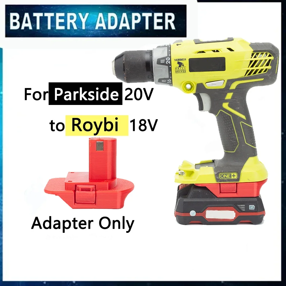Adattatore Per Lidl Parkside A Ryobi One + 18V Adattatore Convertitore Batteria Al Litio Accessori Per Utensili Elettrici (Senza Batteria)