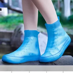 Durable Waterproof Silicone Shoe Covers - Non-Slip and Reusable Footwear Protectors - 2XL (Blue)