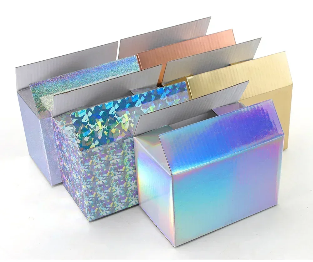 5pcs/10pcs / black and pink paper box 3-layer corrugated paper packaging gift box supports customized size and logo 2 Sbcb32cf6e9964268b402a29dae877d32y