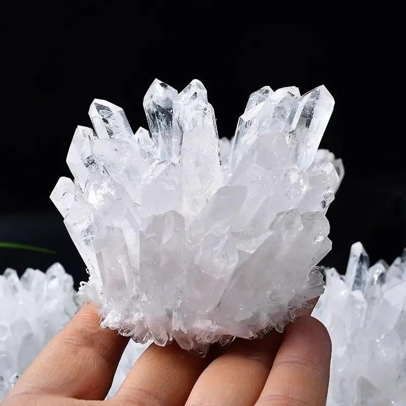 Pure natural white crystal cluster stone, energy degaussing crystal, home decoration gift exquisite jewelry