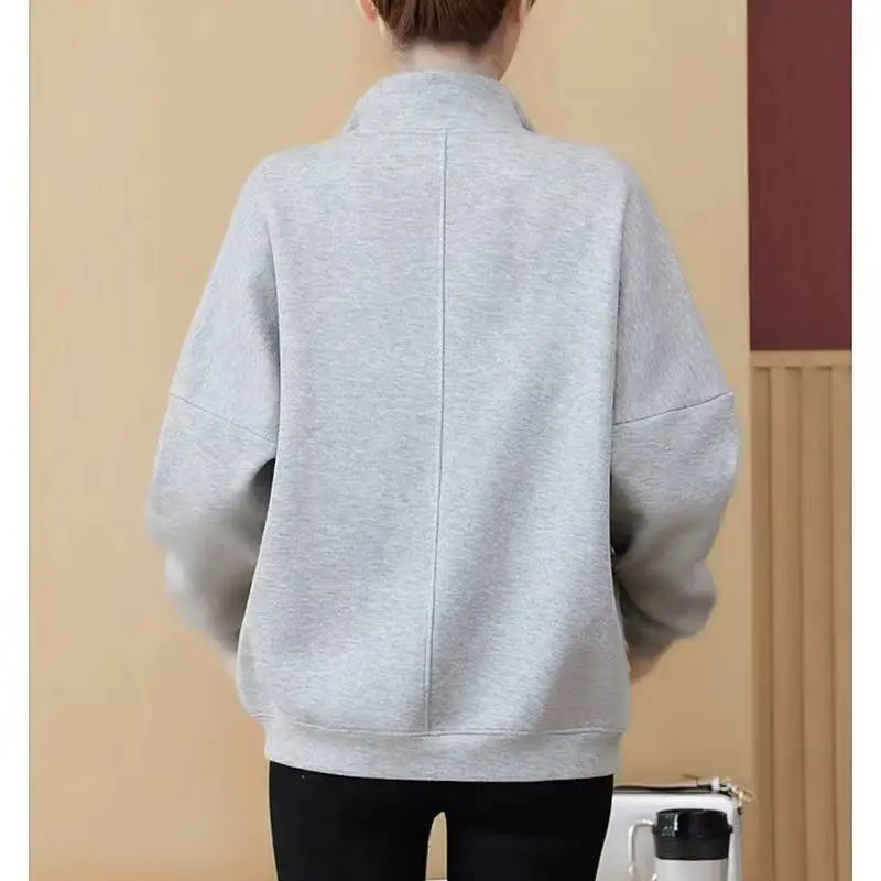 Autumn Winter KPOP Fashion Style Harajuku Slim Fit Tops Women Loose Casual All Match Blusa Solid Long Sleeve Button Outerwear