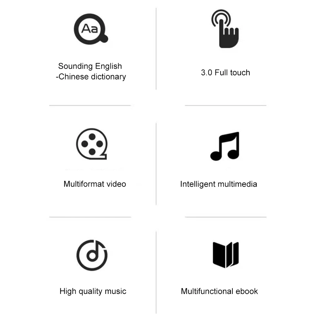 Music Player MP3 MP4 Player Lossless Music Player with Speaker Bluetooth-Compatible Portable MP3 Support FM Radio Recording E-Book music player,mini media player