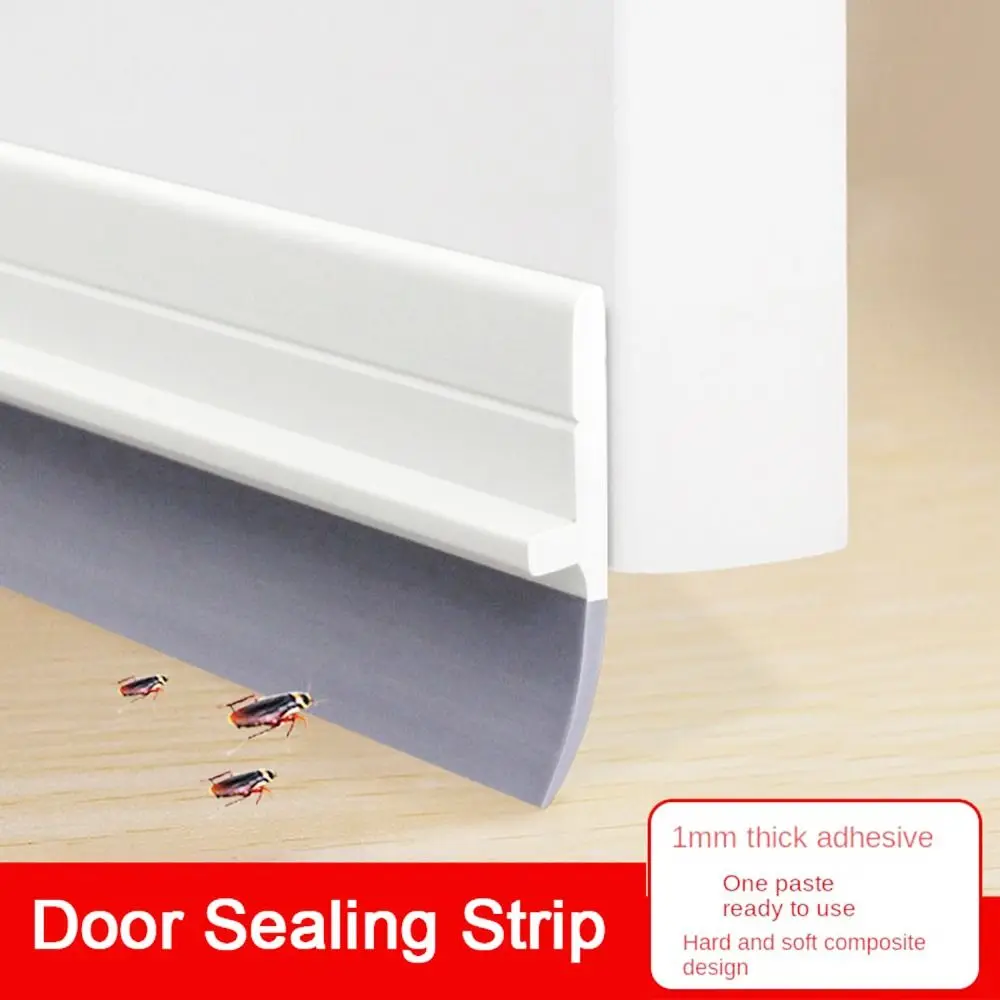 Description Picture 2 of itemNew PVC Door Seal Strip Anti Collision Soundproof Door Draft Stopper Flexible Self Adhesive Weatherstrip Door