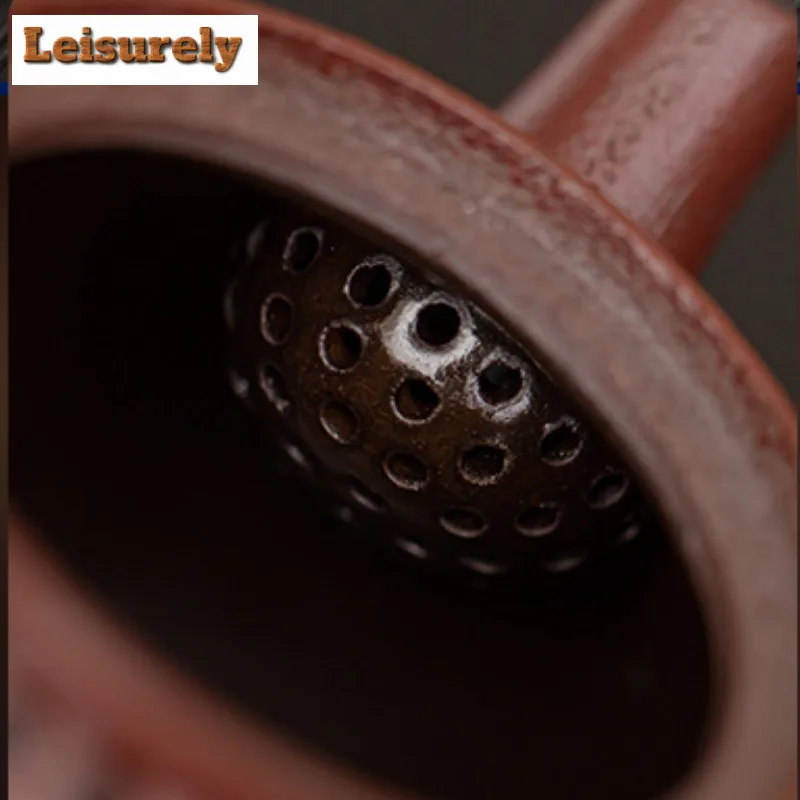 Brone Red Old Rock Mud Tea Warmer Holder Candle Heater Stove Kettle Stand Boiling Water Carbon Furnace Tea Ceremony Ornaments