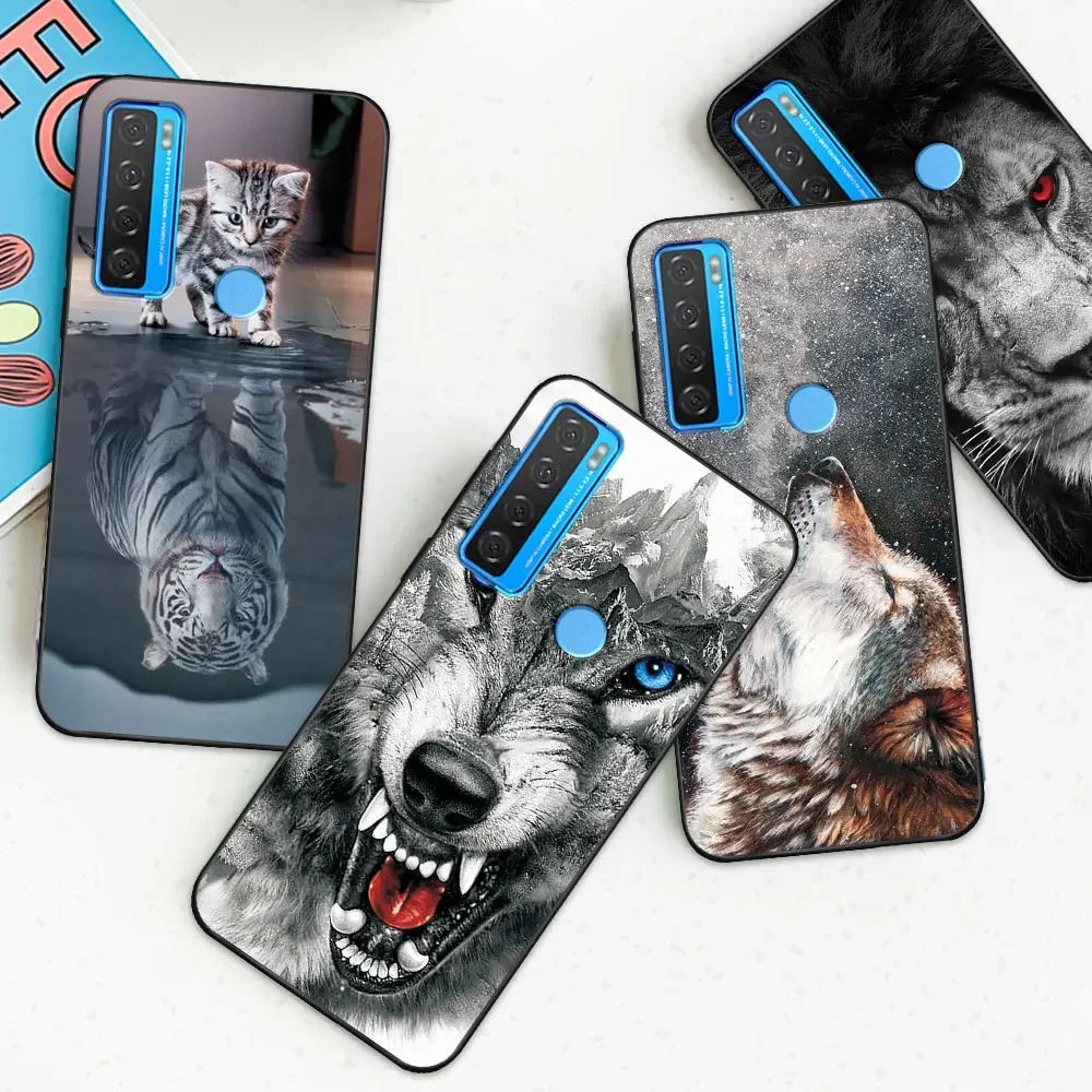 Luxurious TPU Soft Silicone Marble Animal Phone Case - Shockproof Bumper Shell