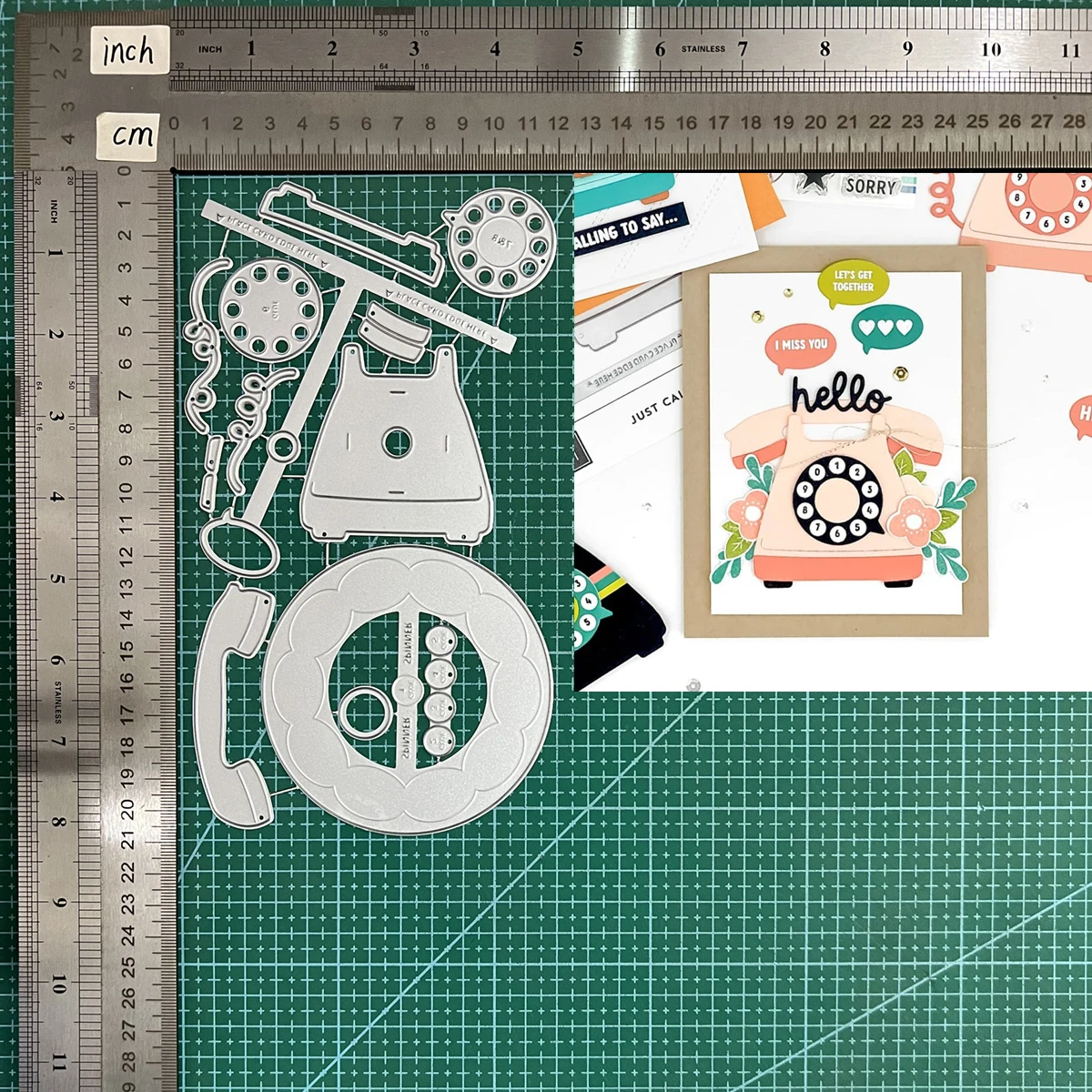 Addycraft Metal Cutting Dies Cut Mold Just Calling Die Set Scrapbook Paper Craft Knife Mold Blade Punch Stencil