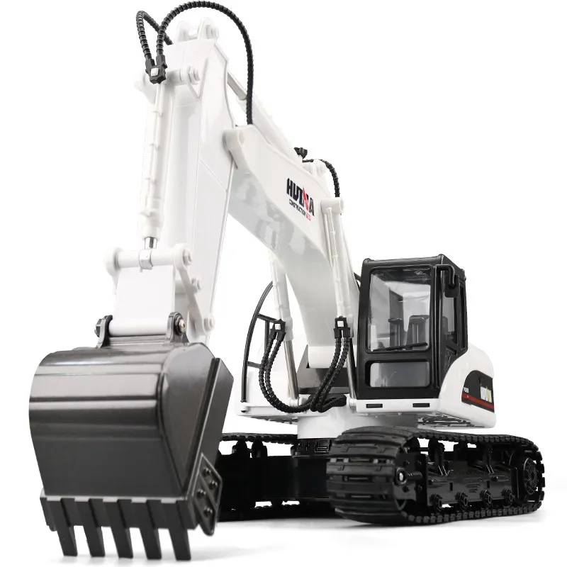 Huina 550 535 Rc Excavator 1/14 15Ch Remote Control Cars Trucks Alloy Construction Engineering Vehicle Electric Toys for Boys