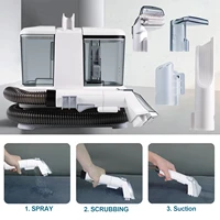 Nettoyeur de tissus et de tapis 4-en-1 9000 Pa, nettoyeur de taches portable, nettoyage en profondeur avec pulvérisation, frottement, aspiration et séchage pour canapé, voiture 5