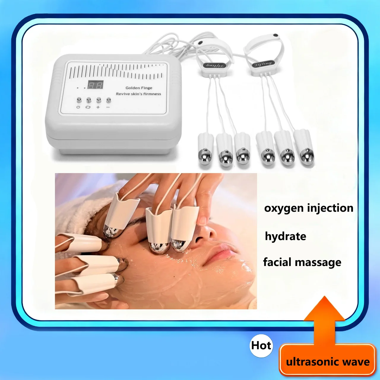 อุปกรณ์ดูแลผิวหน้าอเนกประสงค์ ไมโครเคอร์เรนท์ อัลตราซาวด์ ช่วยลดเลือนริ้วรอย กระชับผิว เติมความชุ่มชื้นล้ำลึก ให้ผิวดูอ่อนเยาว์ 1