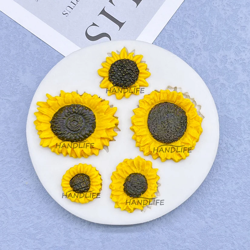 Set 6 Stampi In Silicone Per Torte A Forma Di Fiori – Margherita, Crisantemo, Girasole – Per Cioccolato, Fondente, Argilla – RFGHAC - 2