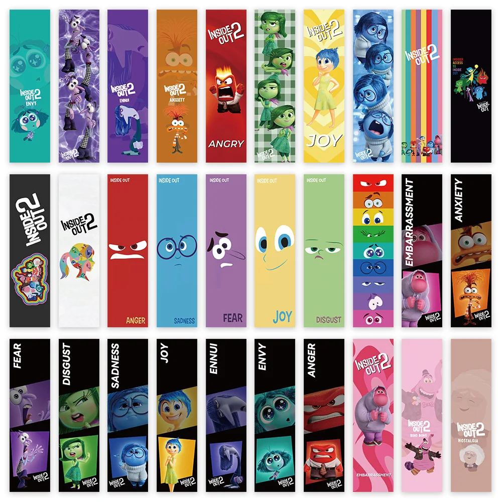 30Pcs Inside Out Bookmark Cute Cartoon Toy Book Marks Reading Supply Fans Collection Gifts School Stationery Supplies