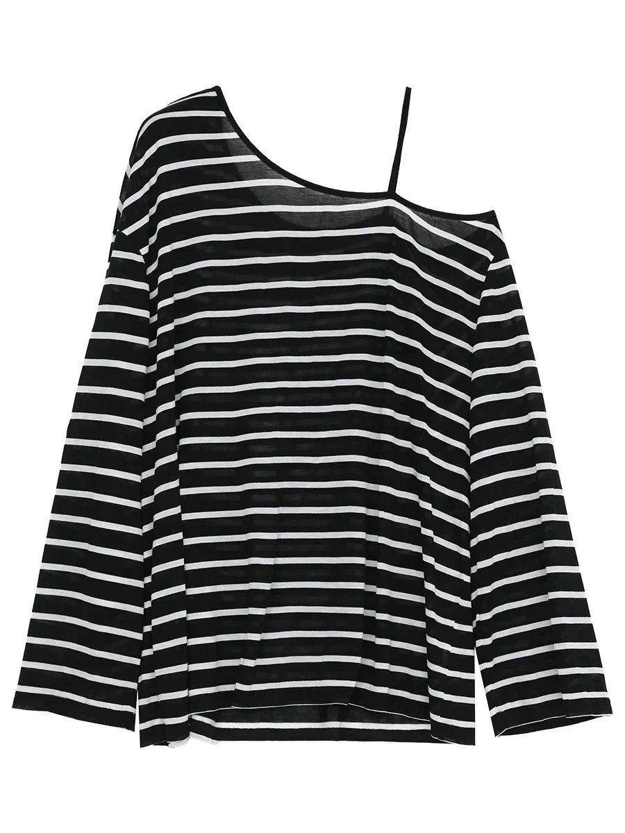 CHIC VEN Women Sweaters  New Striped Knitted T-shirt U Collar Long Sleeve Hoodie Top Autumn 2024 5