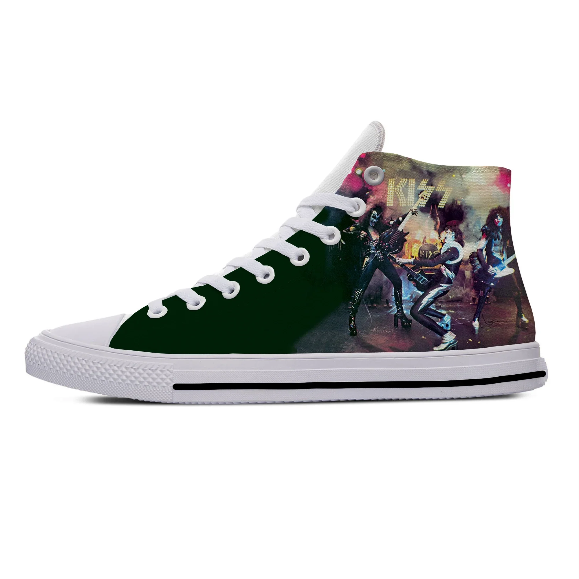 Hot Summer Rock Band Heavy Metal Kiss Cool Classic Fashion Casual Cloth Shoes High Top Men Women Sneakers Summer Board Shoes