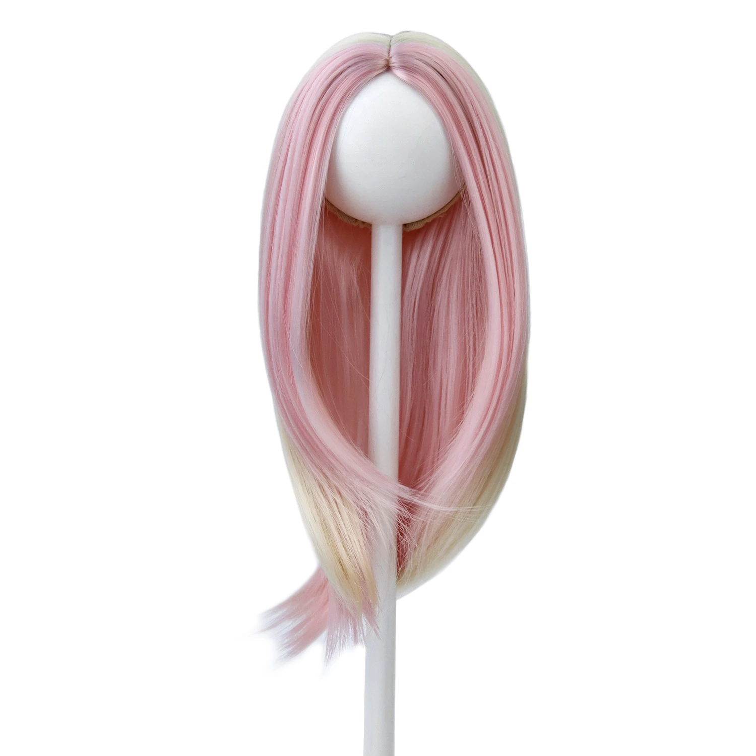 New BJD Wigs 1/3 Doll Hair Pink Blonde Mix Color Long Straight For Dollfie SD Accessories