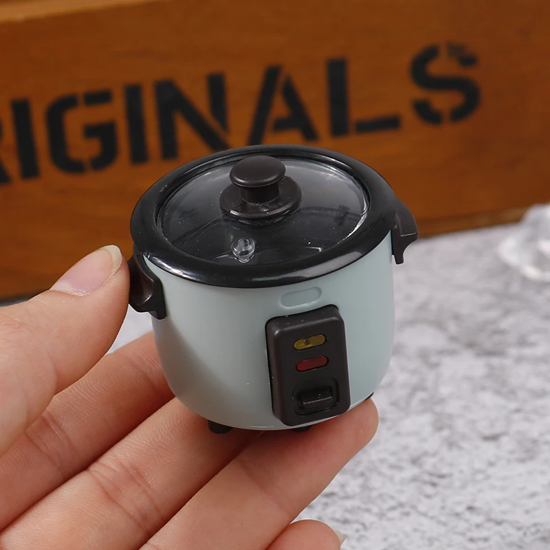 Maßstab 1:12 Puppenhaus Miniatur Reiskocher Maschine Modell Simulation Küchengerät Zubehör Pretend Spielen Spielzeug Geschenk – Detail 8