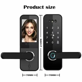 003 3D Face Recognition Camera With Handle and Keyless Fingerprint Smart Lock 1