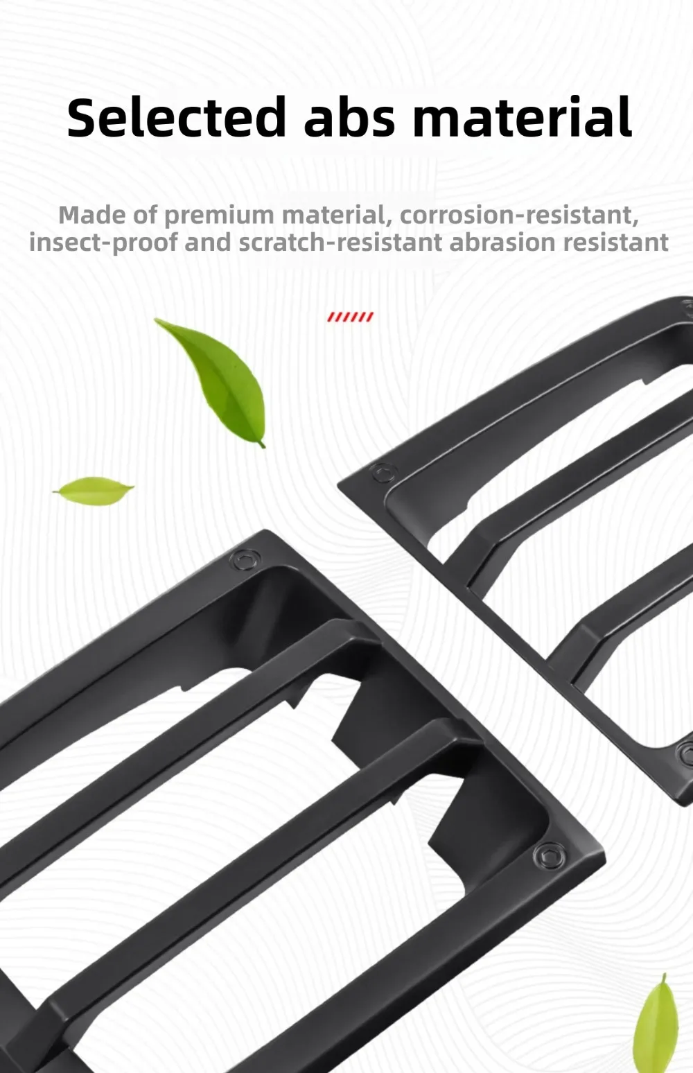 For Great Wall GWM Haval H9 2024 + 2Pcs/Set Car Front Headlight Cover Anti-Collision Headlamp Decoration Frame Protective Cover detail image 7