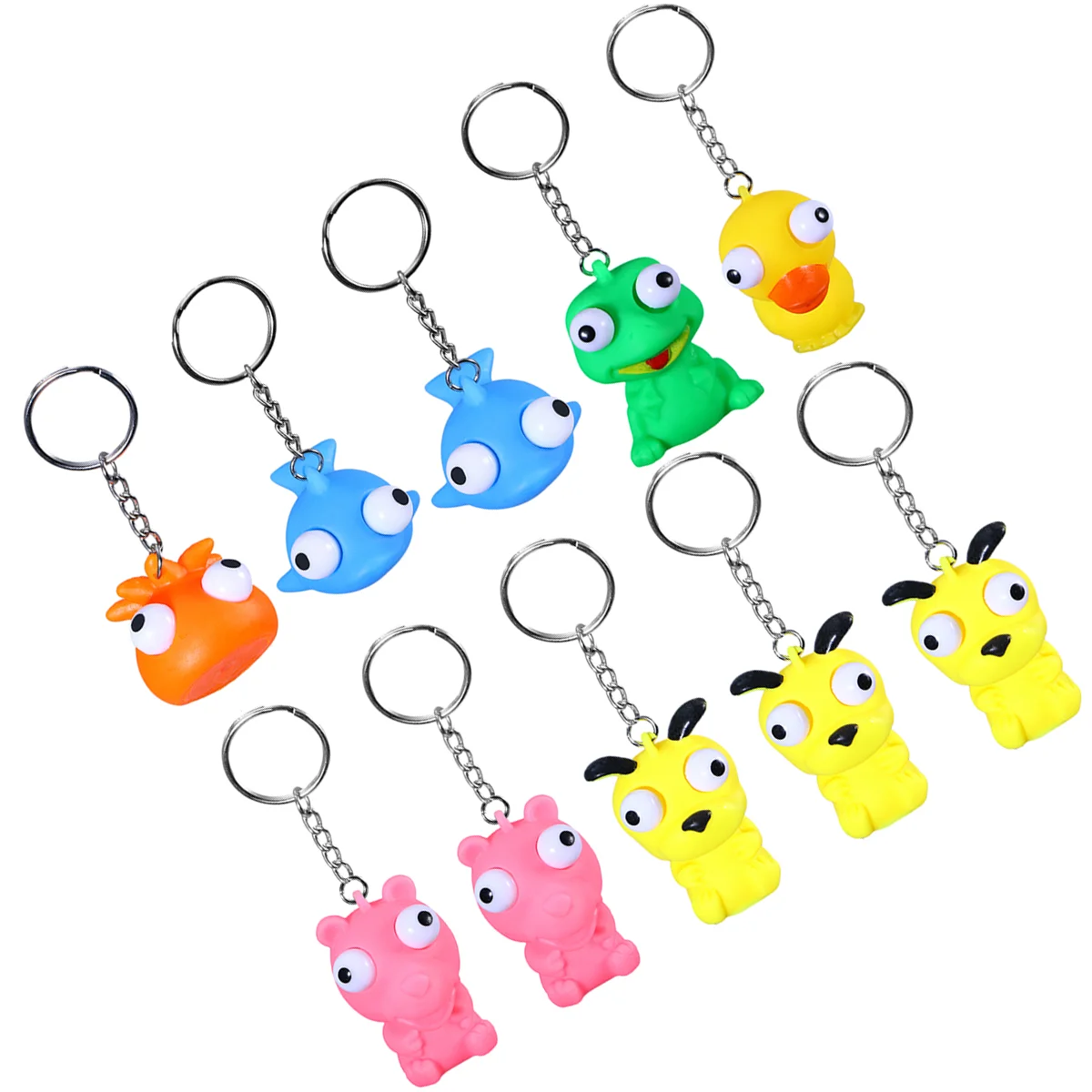 

Squeezing Toys Keychain Raised Eyes Doll Creative Vent Toys Stress Relief Toy