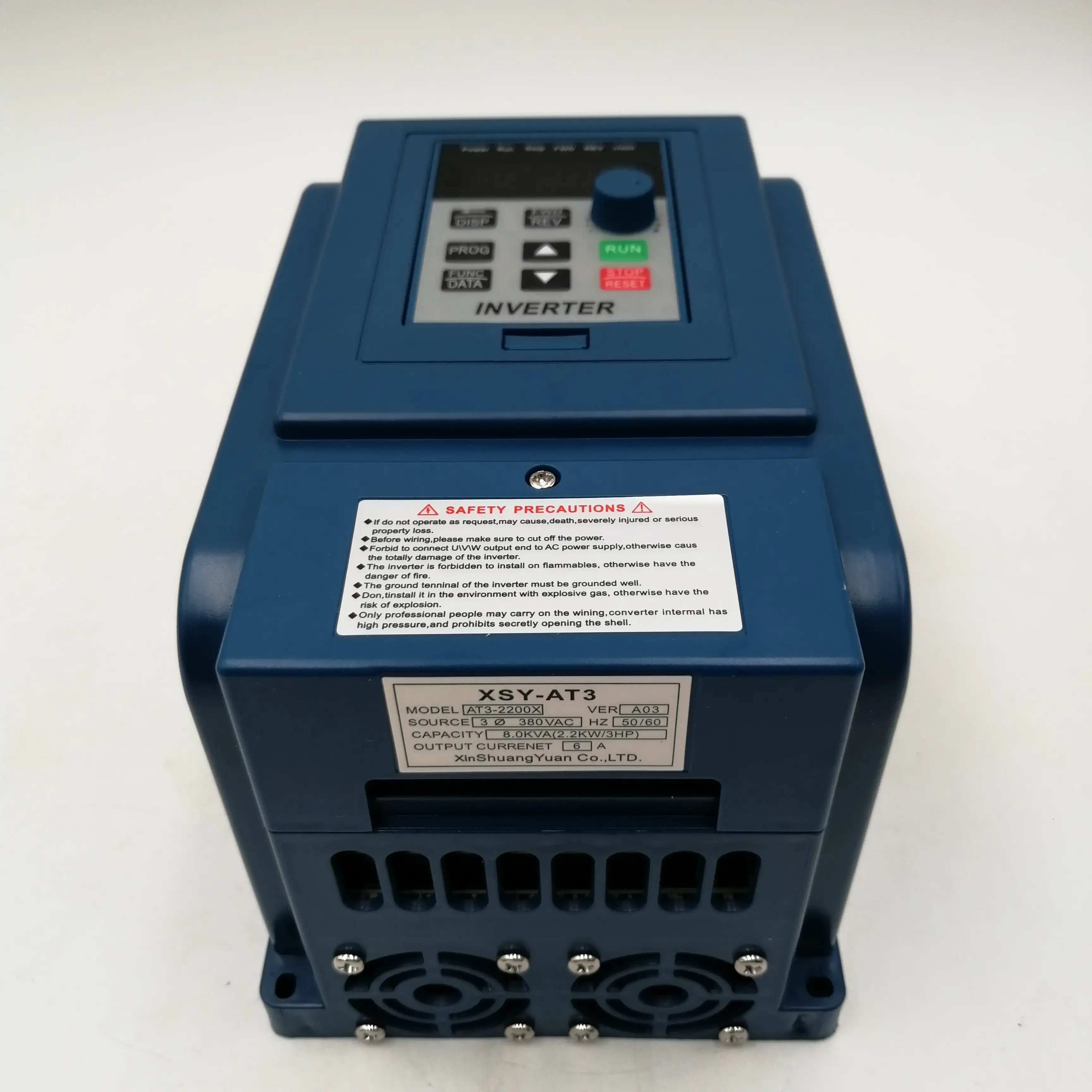 VFD AC 380V 750W/1.5kW/2.2KW/4KW 가변 주파수 드라이브 3상 속도 컨트롤러 인버터 모터 VFD 인버터 XSY-AT3