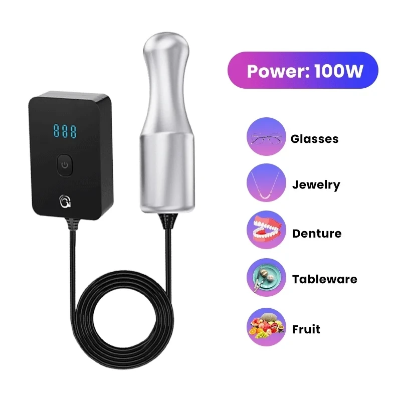Mini ultrasonic cleaning machine, braces, glasses, household cleaning tool, jewelry, watch, portable denture cleaning 1