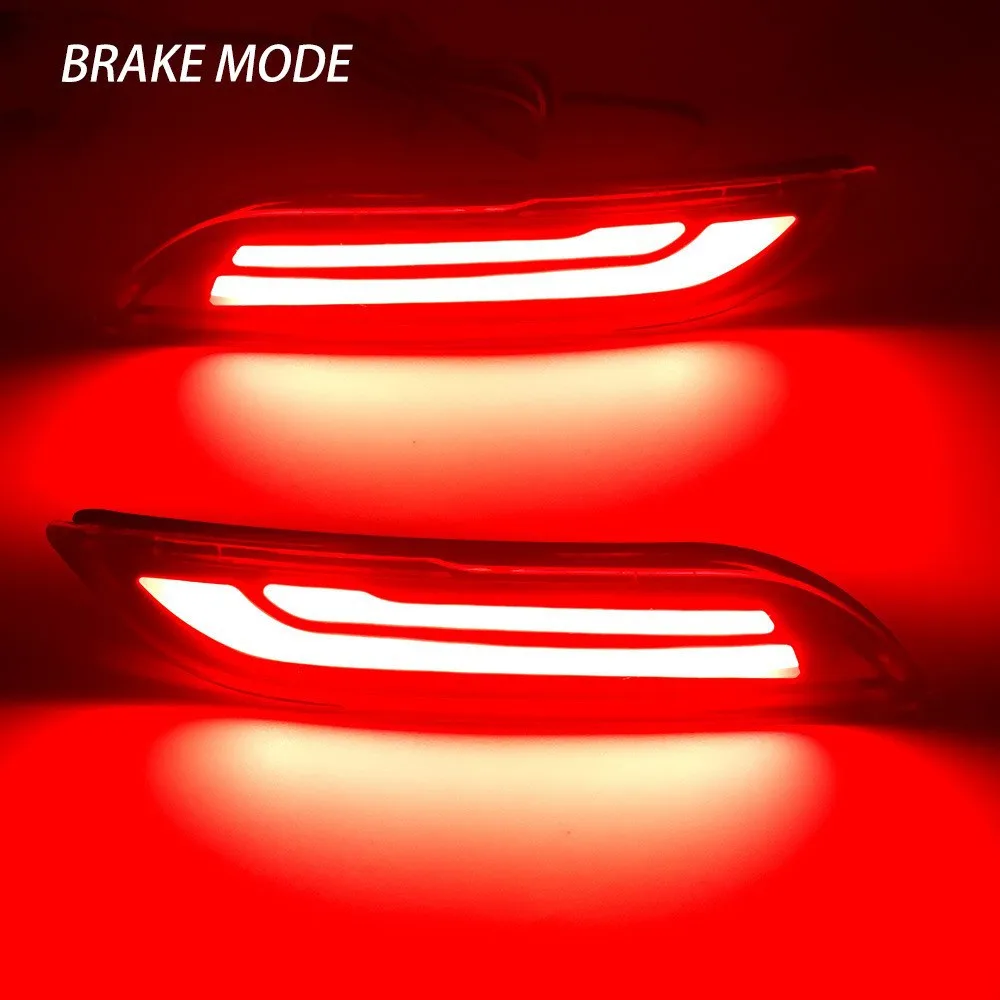 For Toyota Camry 2018-2024 2Pcs Car Led Rear Bumper Light Reflector DRL Dynamic Turn Signal Brake Flashing Lights 12V Daylights detail image 6