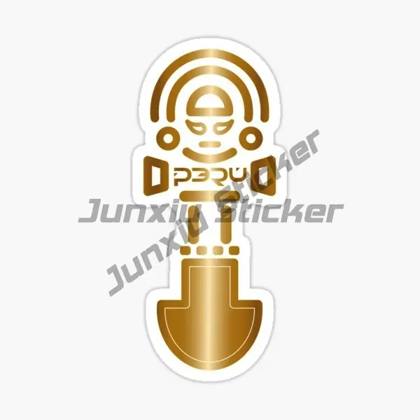 페루 국기 알파카 국가 상징 크리 에이 티브 스티커 자동차 창 자전거 헬멧 자동차 액세서리 비닐 자체 접착 데칼