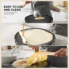 Crepe Maker Machine, Reemix Compact Pancake Griddle Precise Temperature Control, Nonstick 12” Electric Griddle, Batter Spreader 4