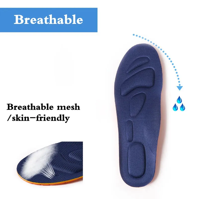 Memory Foam Sports Running insoles orthotic Arch Support Shoes Insole Man Women Flat Feet Breathable Orthopedic Insoles for feet