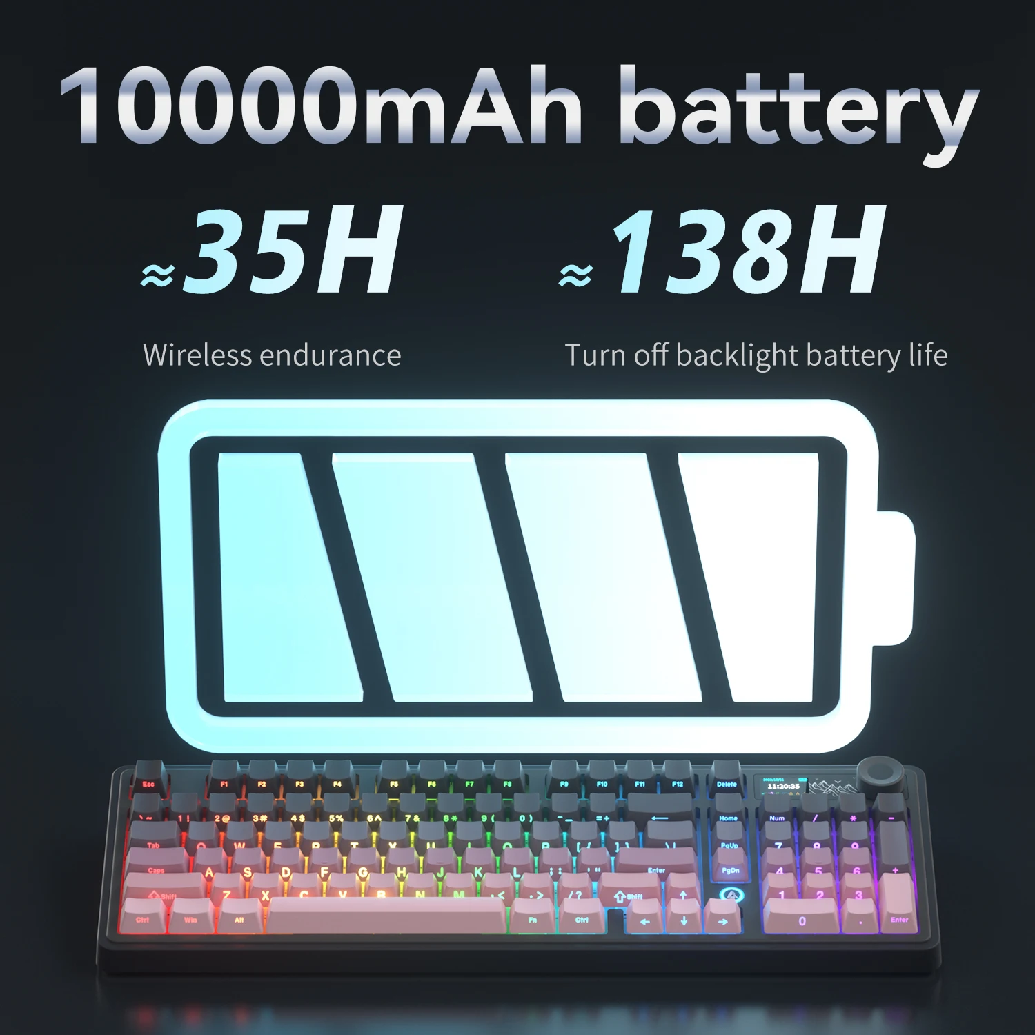 AJAZZ AK980 V2 3 모드 유선 기계식 키보드 핫 스왑 가능 가스켓 RGB 저소음 인체 공학적 사무실 게임용 키보드