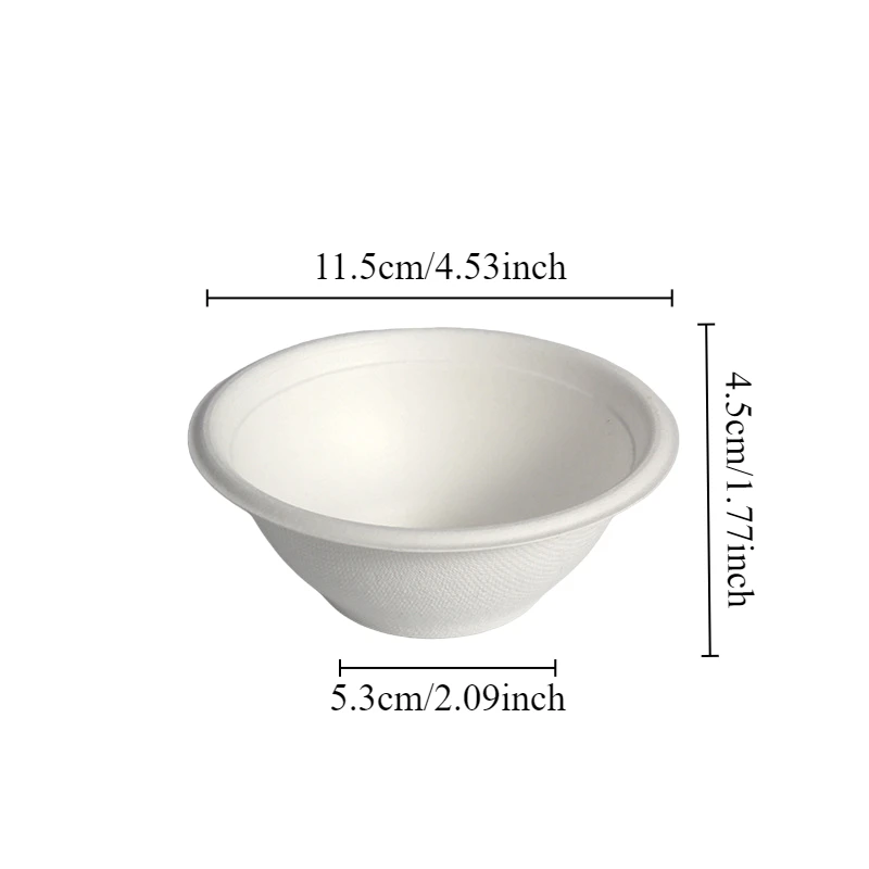 White Disposable Paper Bowl 25PCS Kitchen Paper Bowl Fruit Dessert Yogurt Ice Cream Birthday Party Disposable Food Container disposable containers