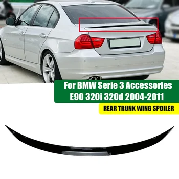 BMW 3 Series E90 Rear Trunk Spoiler Wing 2006 2011 320i 320d 328i 335i 4 Door Sedan Glossy Black TPU Lip Spoiler M Tuning Style