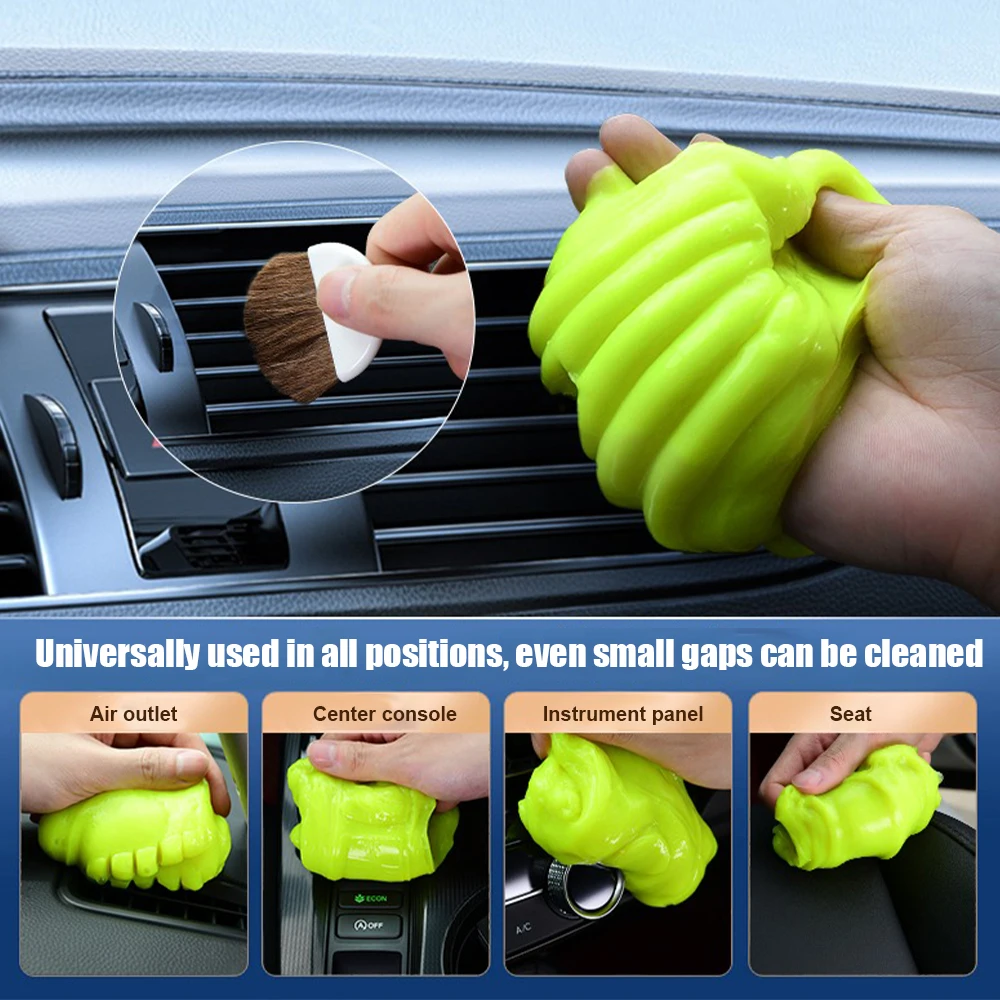 Multi-functional Cleaning Gel for Cars Keyboard Gaps Plant Ingredients Safety Use Magic Slime Mud with Brush for KIA CEE Venga