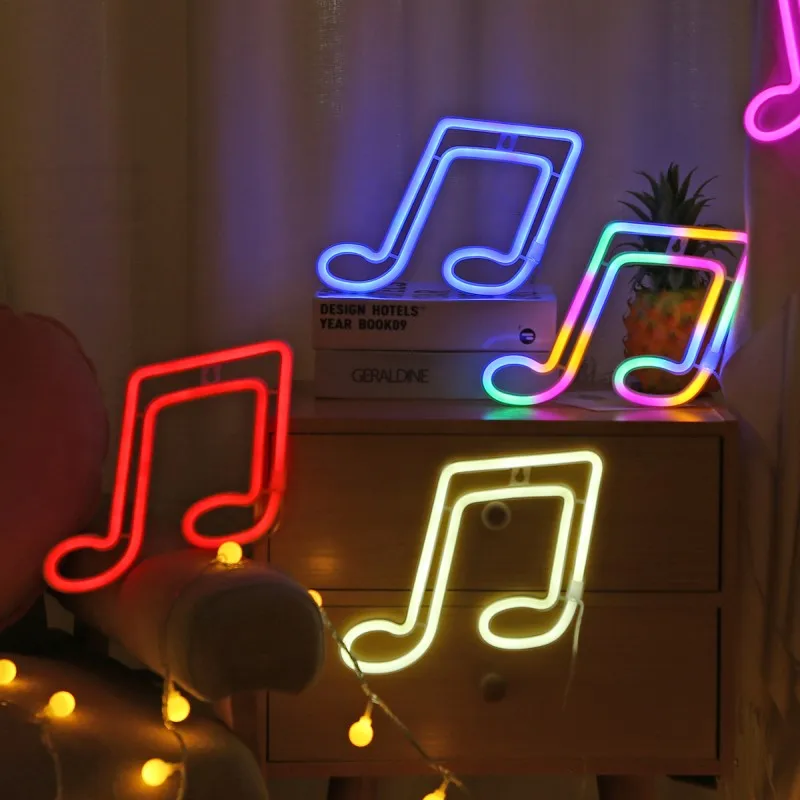 

Led Music Neon Light Sign LED Modeling Birthday Gift Lamp Nightlight Wall Decor Shop Home Wall Bar Club Wall Art Night Lights