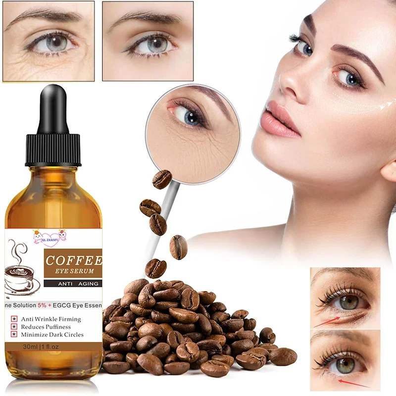 Remove Wrinkles Around Eyes, Fade Dark Circles, Eye Care, Coffee Essence, Tender and Firming, Care for Eye Skin Eye Cream bubble brightening lip mask powdery tender lips remove pigmentation fade lip wrinkles moisturize repair dead skin lip care 25g