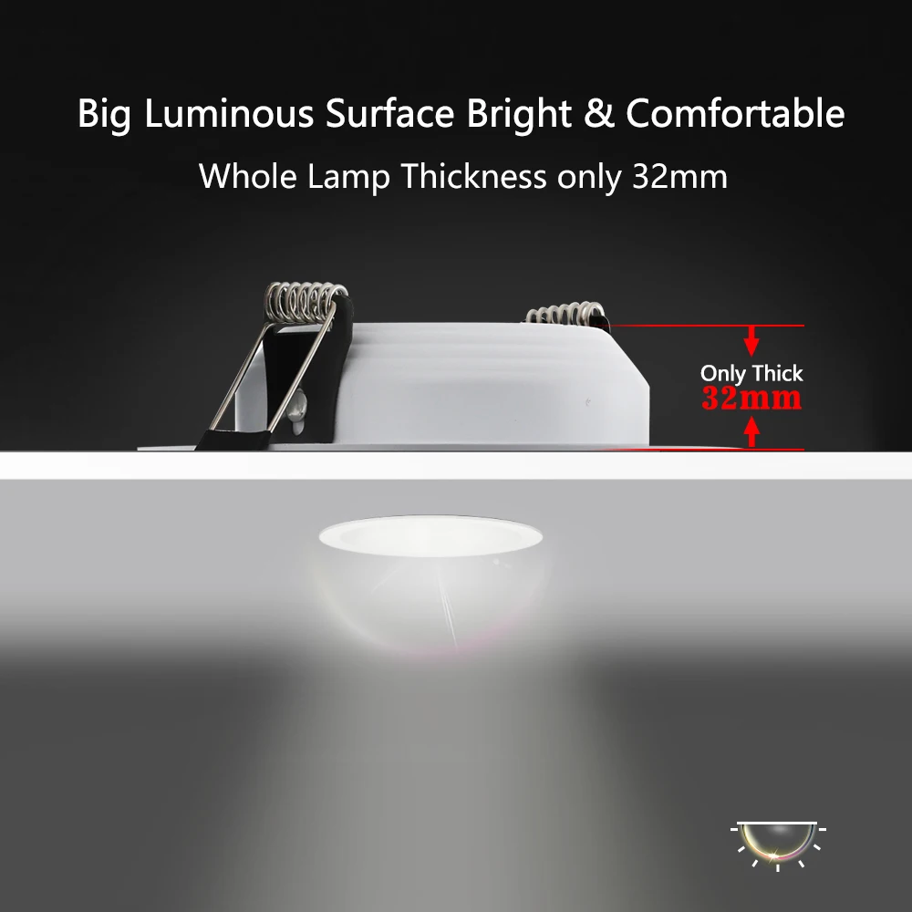 LED Downlight Recessed Ceiling Lamp 7W 9W 12W 15W 18W Cold /Warm white led Spotlight AC 220V Indoor Lighting Panel Light led downlight recessed ceiling spotlight ceiling lamps