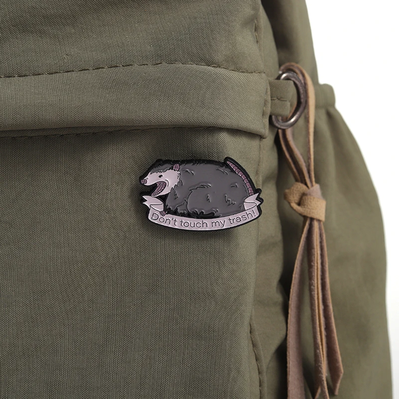 Possum-Pin esmaltado con forma de Animal para hombre, Pin grueso con forma de Animal, para solapa, insignias de ropa, regalos de joyería