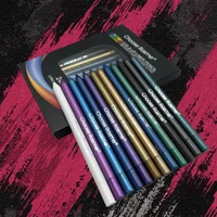 12 Colors Glitter & Shimmer Eyeliner Stick Pack - Long-Wearing Blue Tone Eyeliner Pencil with Smooth Application - Versatile 2