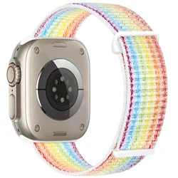 Premium Nylon Loop Strap for Smartwatch Bands - Durable and Stylish Replacement Bracelet (A13 Thin Rainbow)