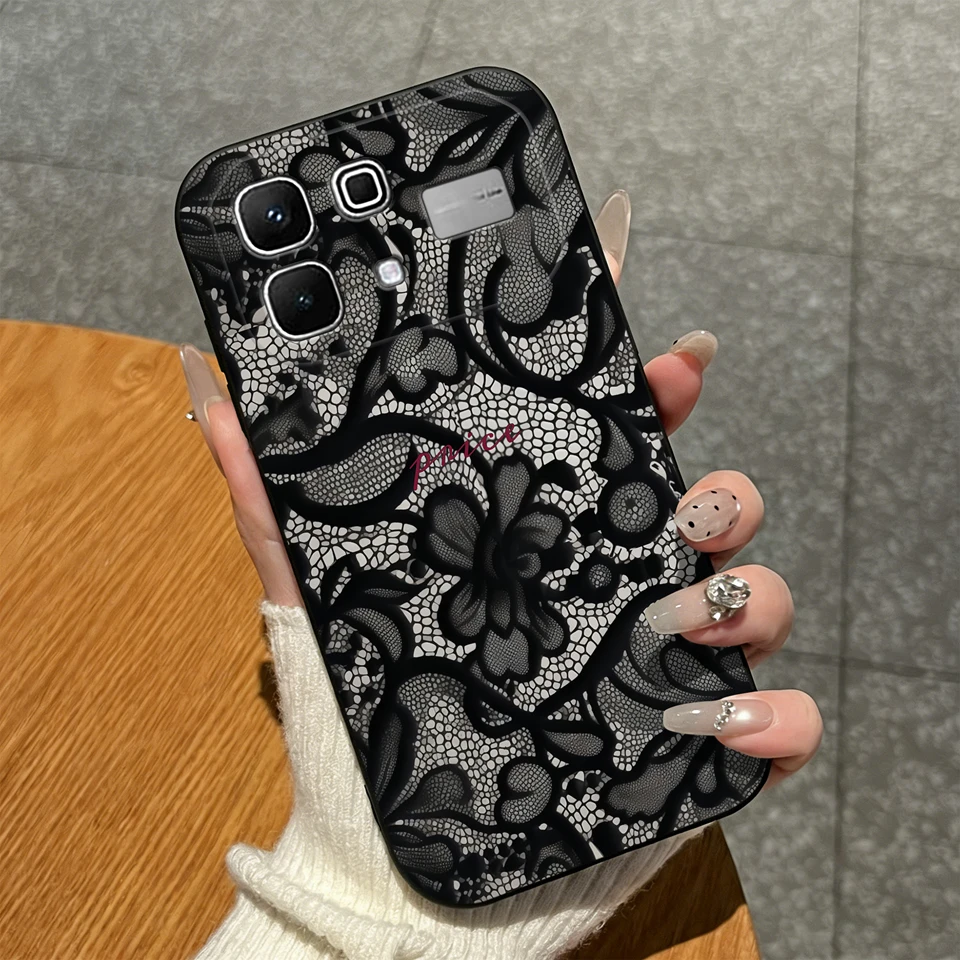 Pretty Flower Leopard Print Non-Slip Matte Silicone Case - Stylish Protective Shell