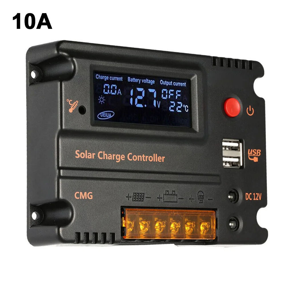 태양광 충전 컨트롤러, 배터리 레귤레이터, USB 전기 장비 용품, 액세서리, 12 V, 24V, 10A, 20A CMG, WPC, 1 개